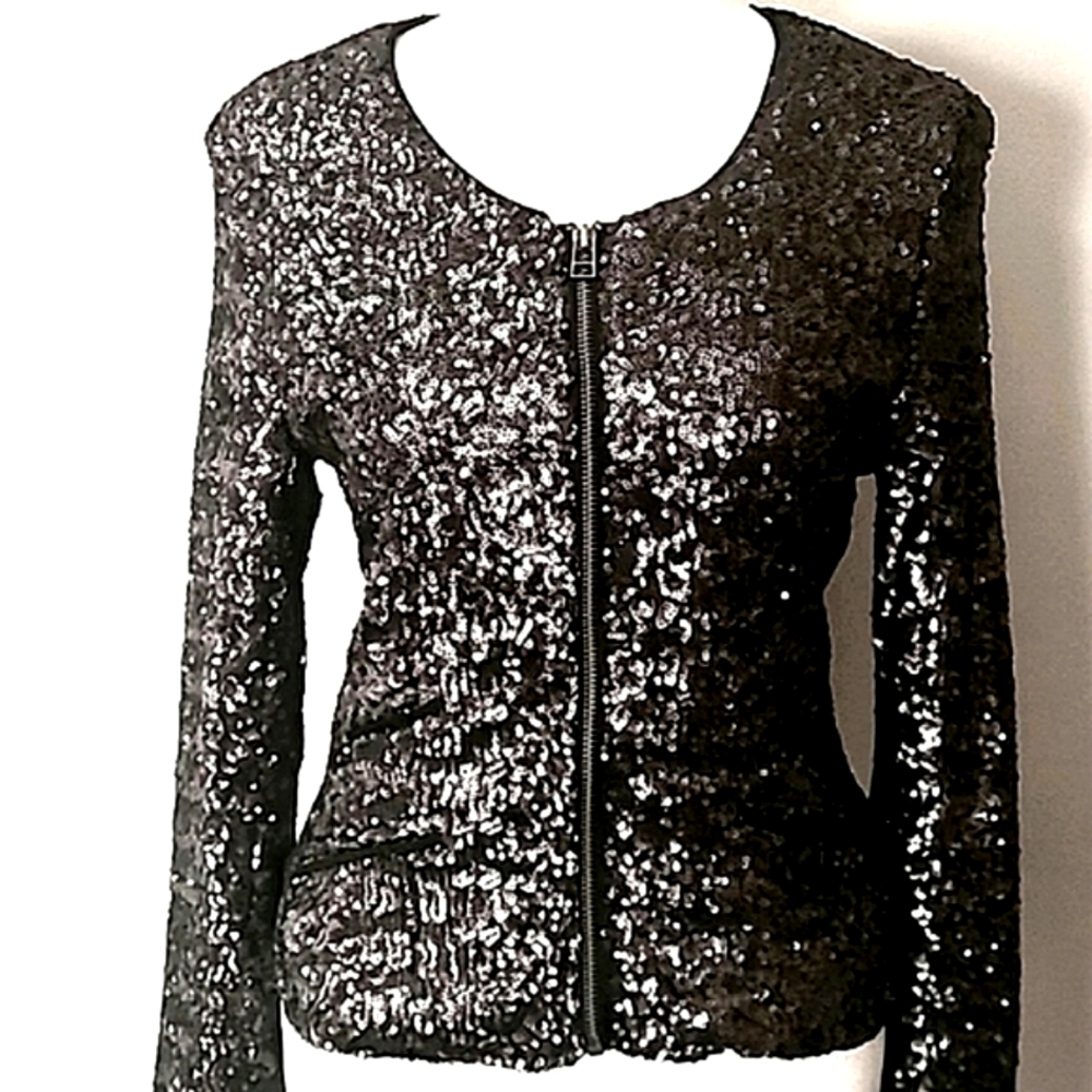 W118 BY WALTER BAKER BLACK  LARA JACKET - Picture 2 of 12